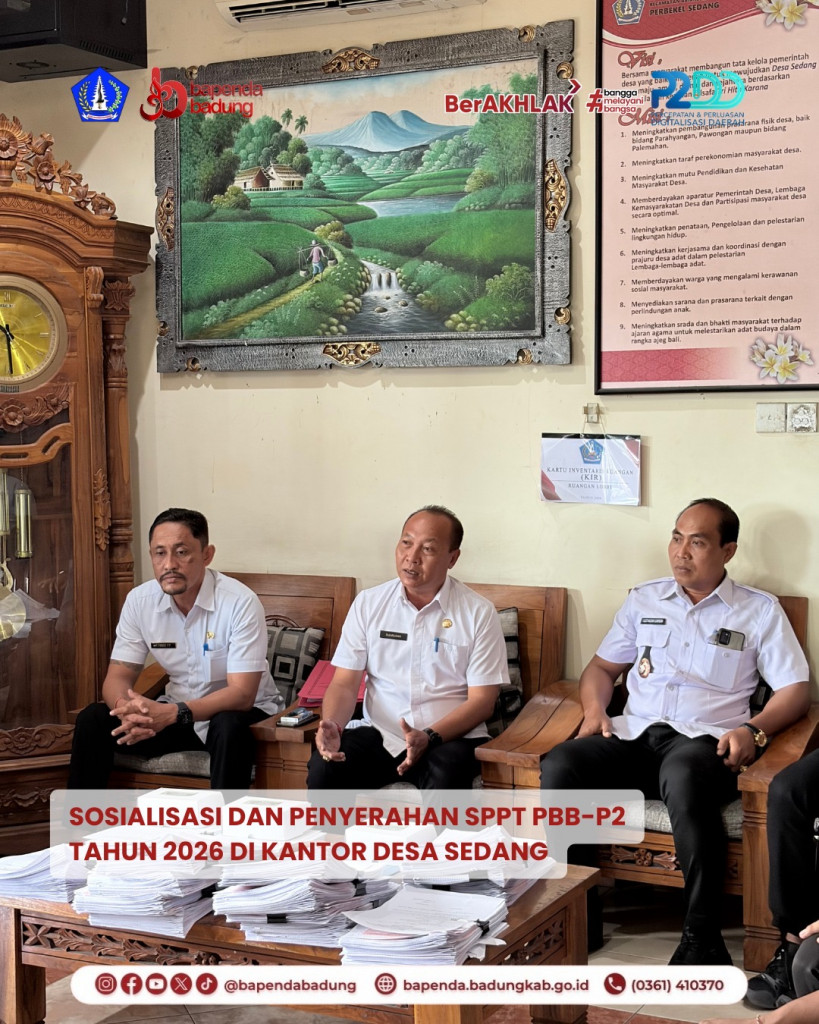 Sosialisasi dan Penyerahan SPPT PBB-P2 Tahun 2026 di Kantor Desa Sedang