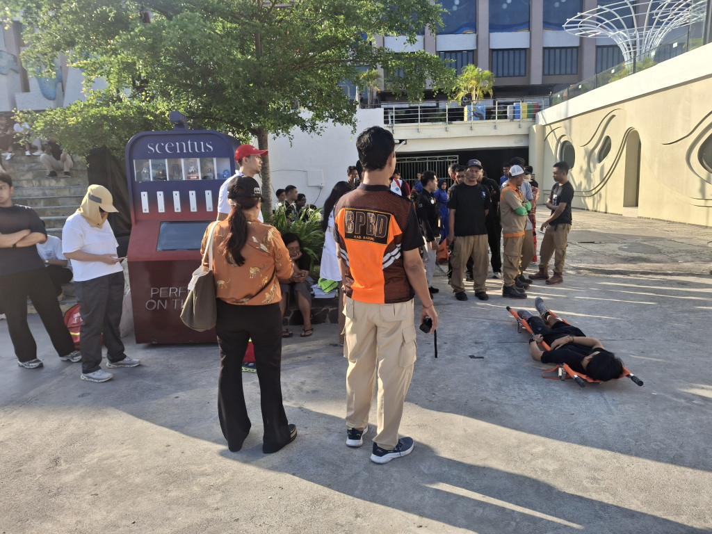 BPBD Badung diundang sebagai Penilai dalam kegiatan Simulasi Kesiapsiagaan Bencana Gempa Bumi dan Tsunami yang diselenggarakan di Discovery Mall Bali