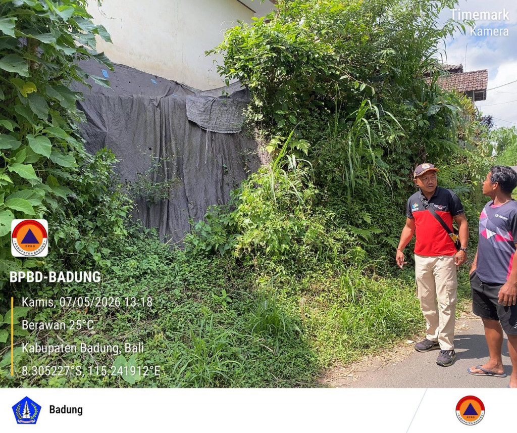 Senderan Jebol di Banjar Selantang, Desa Belok Sidan, Kecamatan Petang