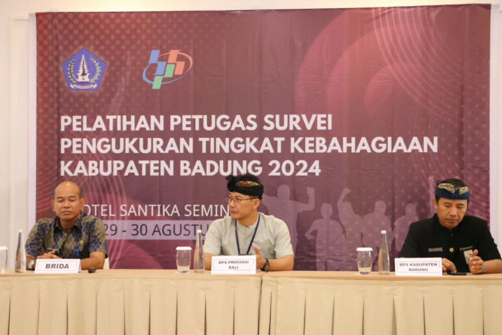 Pembukaan Pelatihan Petugas Survei Pengukuran Tingkat Kebahagiaan Kabupaten Badung Tahun 2024
