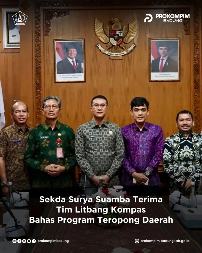 Sekda Surya Suamba Terima Tim Litbang Kompas Bahas Program Teropong Daerah