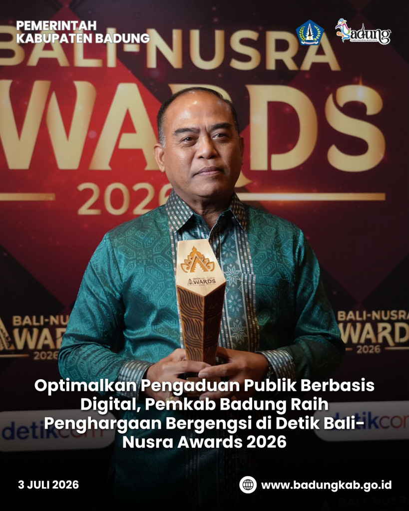 Pemkab Badung Raih Penghargaan Bergengsi di detikbali-nusra Awards 2026
