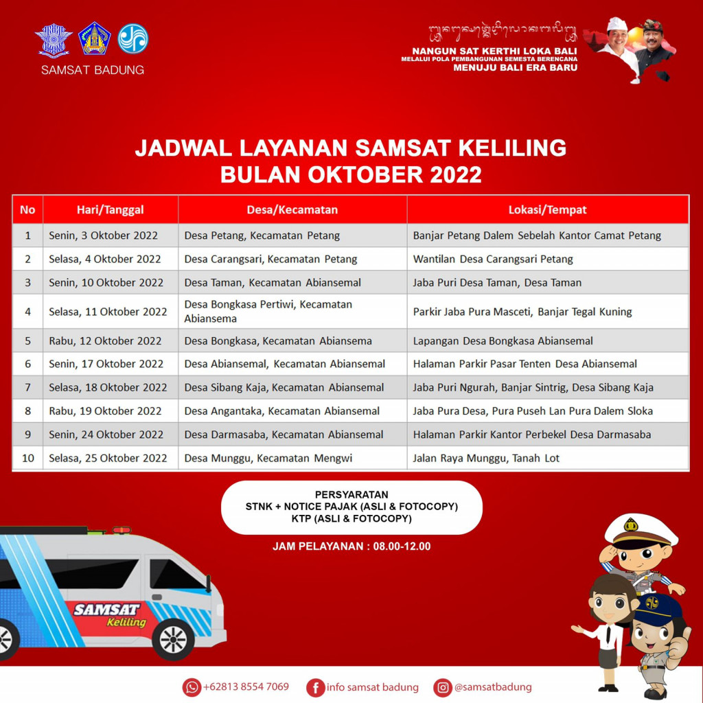JADWAL SAMSAT KELILING