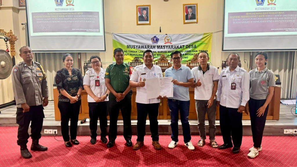 Musyawarah Masyarakat Desa: Tindak Lanjut Hasil Survei Mawas Diri dan Pemulihan Dampak Bencana Berdasarkan Rekomendasi BPBD Badung