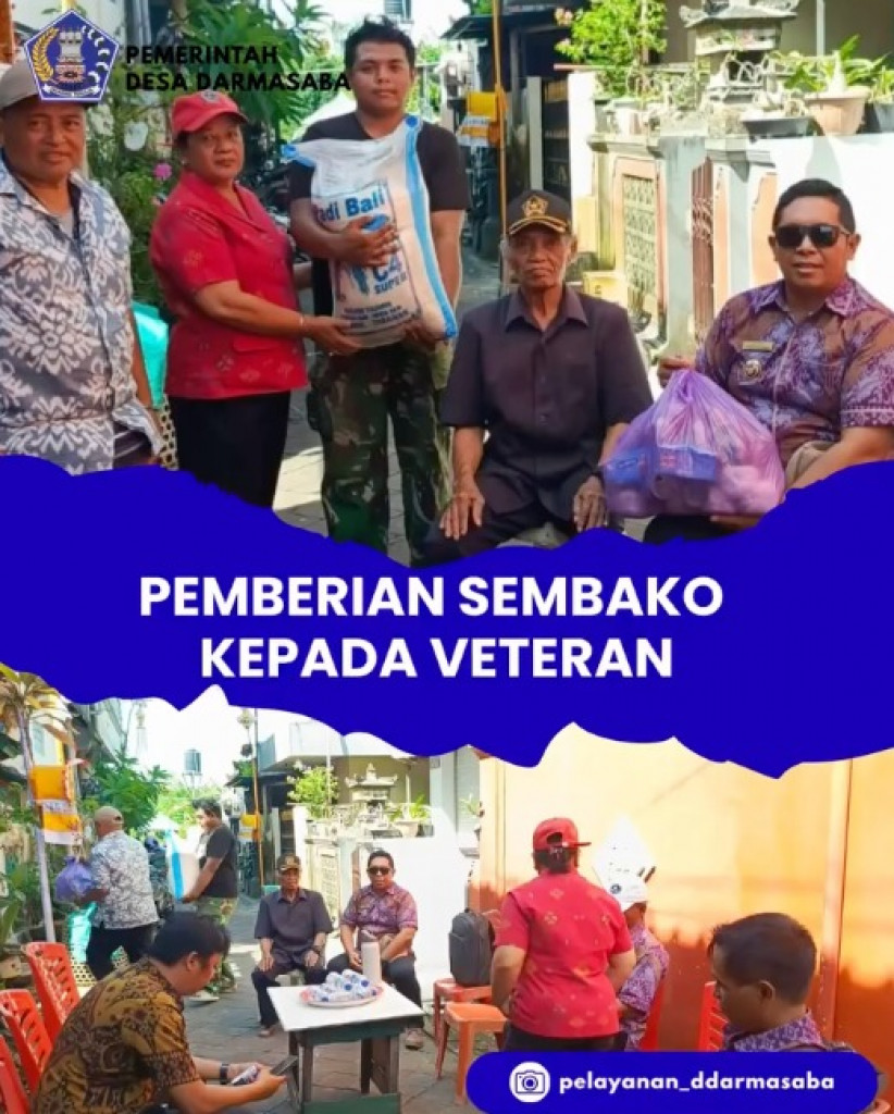 Pemberian Sembako kepada Veteran dalam Memperingati Hari Pahlawan