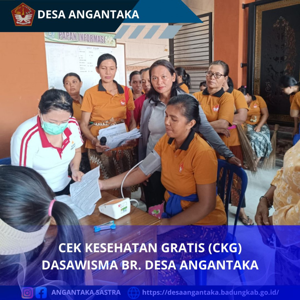 Cek Kesehatan Gratis (CKG) Dasawisma Br. Desa Angantaka