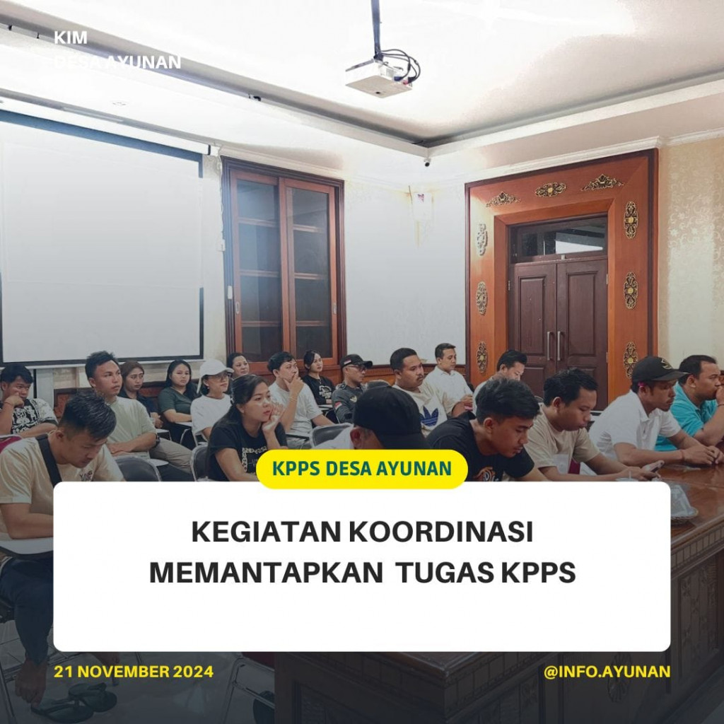Kegiatan Koordinasi Memantapkan Tugas KKPS.