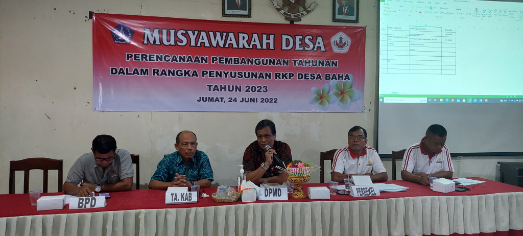 Jumat, 24 Juni 2022 Musyawarah Desa tentang RKP Desa Tahun 2023