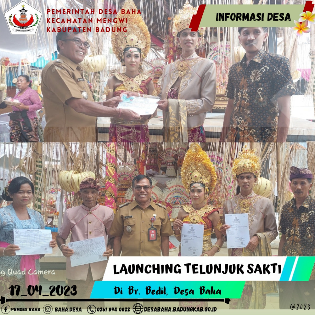 LAUNCHING TELUNJUK SAKTI di DESA BAHA