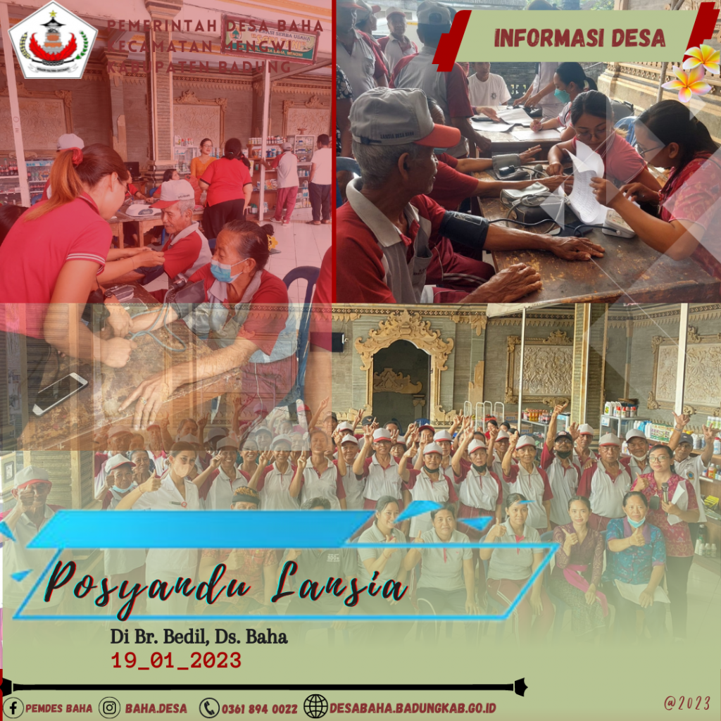 Posyandu Lansia tahun 2023 di br.bedil
