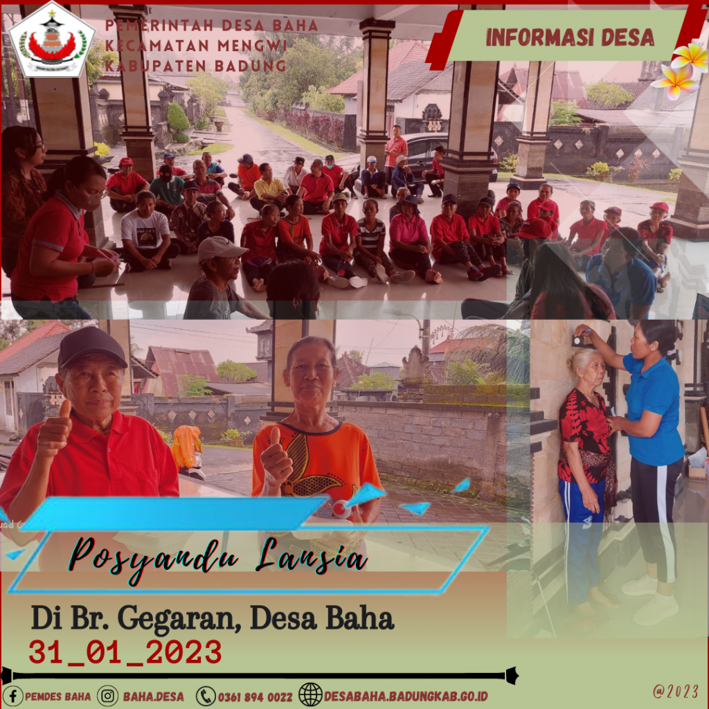 Posyandu Lansia Br. Gegaran, Desa Baha
