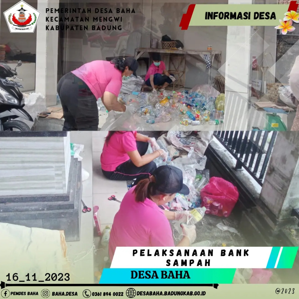 Bank Sampah Nopember Desa Baha