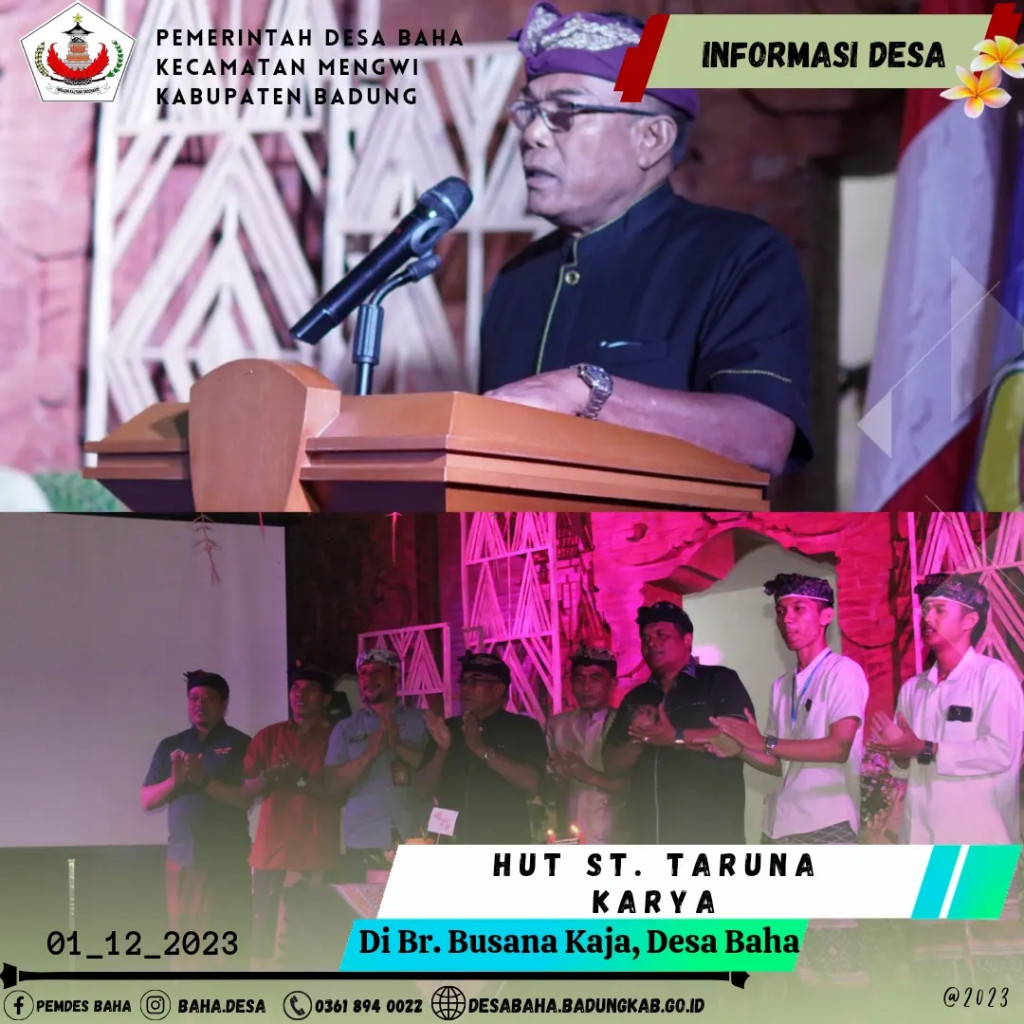 Hadiri HUT ST. TARUNA KARYA BR. BUSANA KAJA,DESA BAHA