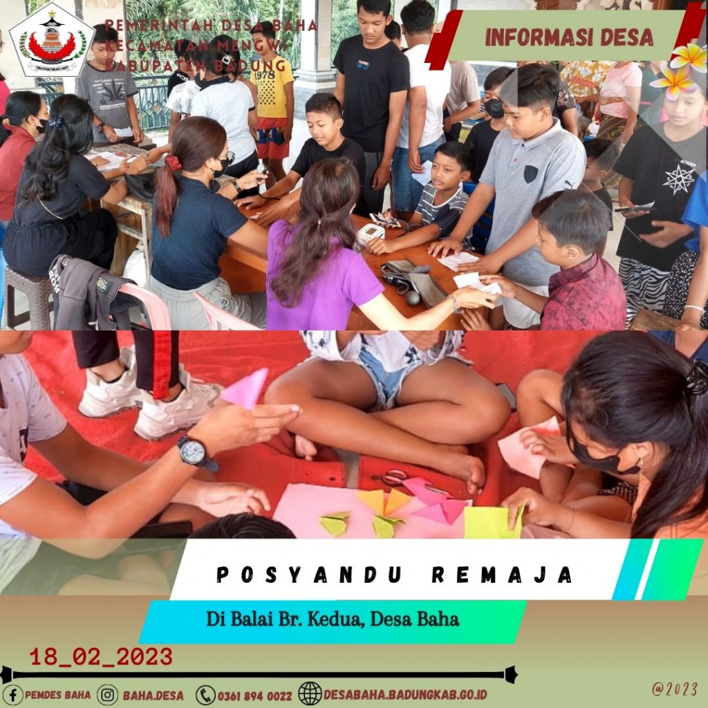 Posyandu Remaja Br. Kedua, Desa Baha