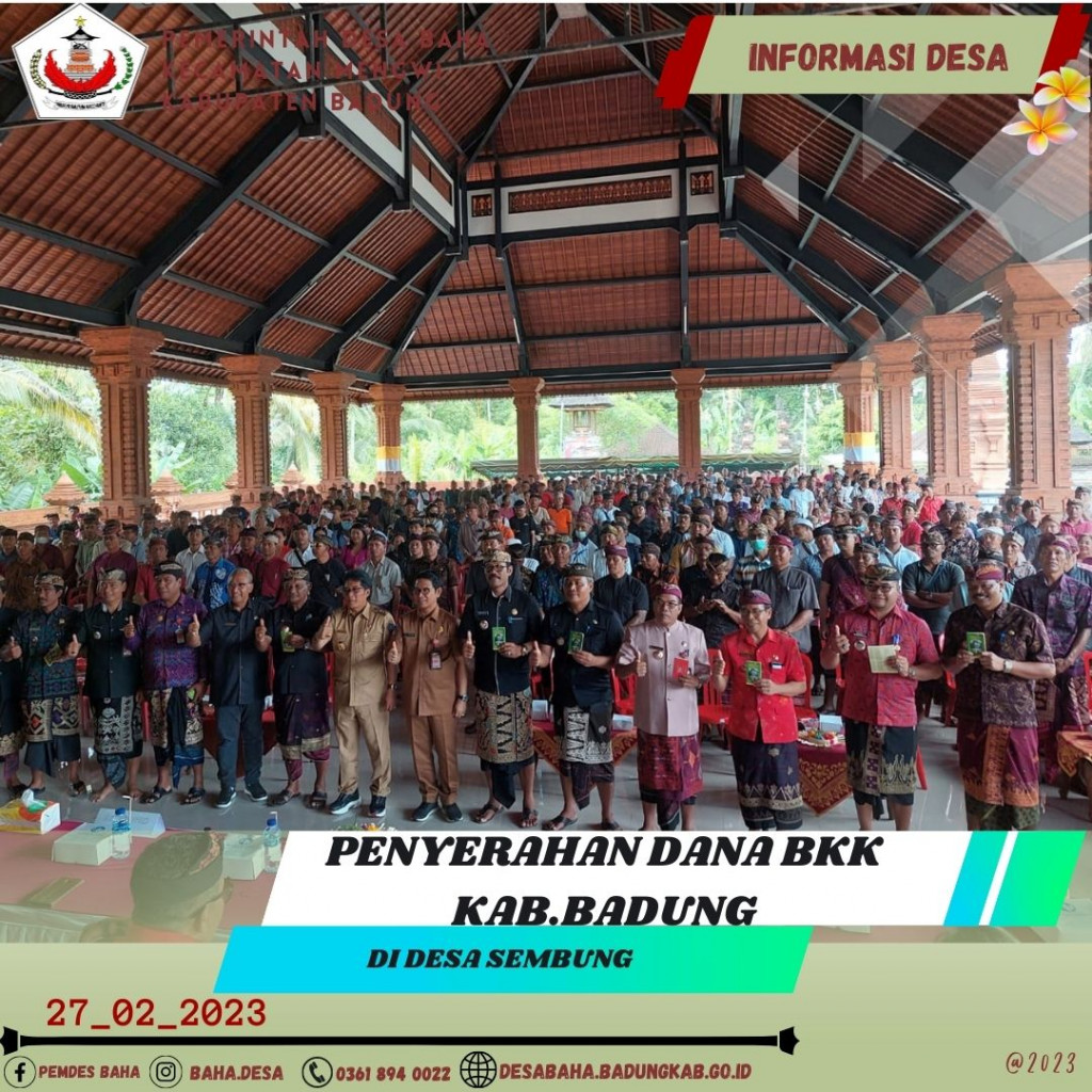 Penyerahan Dana BKK di Kecamatan Mengwi