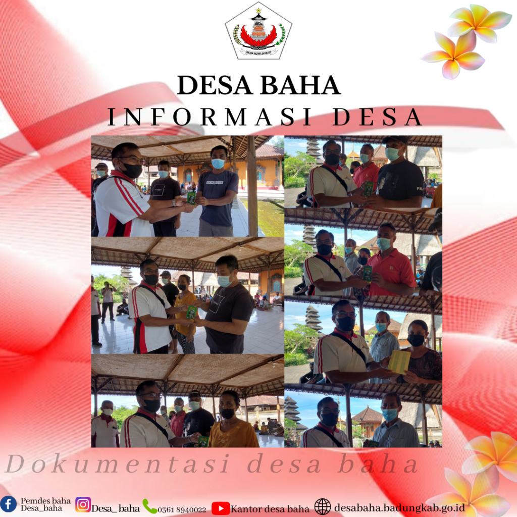 Penyerahan Buku Tabungan Bantuan Langsung Tunai di Desa Baha