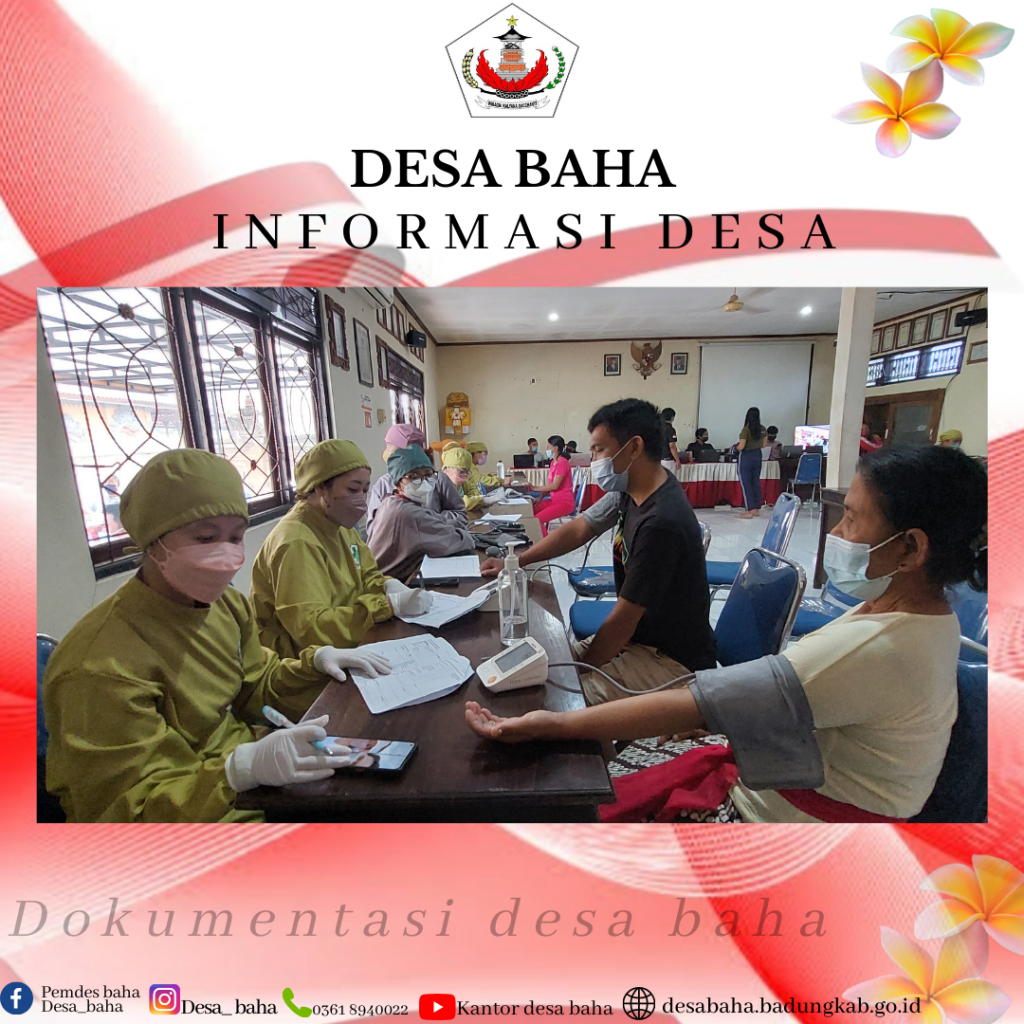 Vaksinasi tahap 3 booster  di Desa Baha
