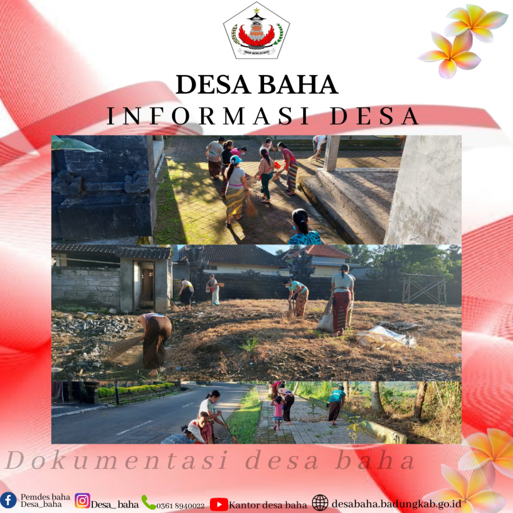 PKK Banjar dinas cengkok melaksanakan gotong royong