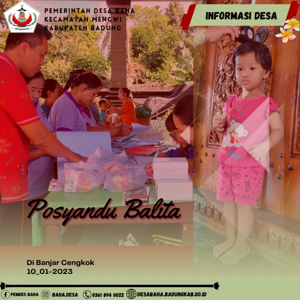 Posyandu Balita bulan januari tahun 2023