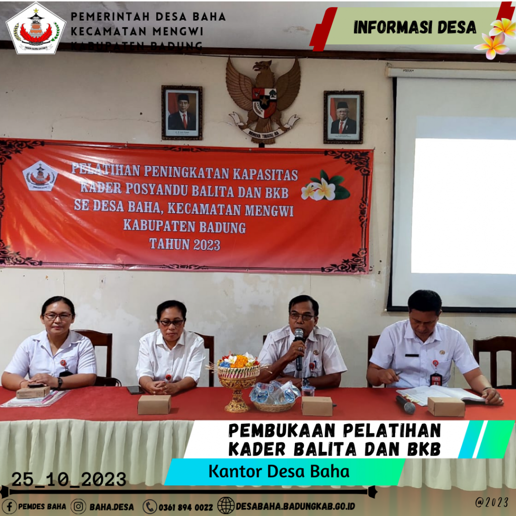PENINGKATAN KAPASITAS KADER BALITA DAN BINA KELUARGA BALITA DESA BAHA