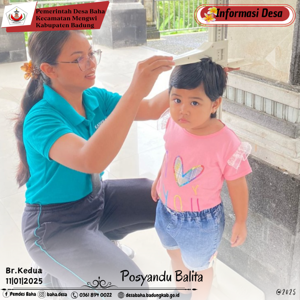 Pelaksanaan Posyandu Balita di Desa Baha bulan Januari 2025