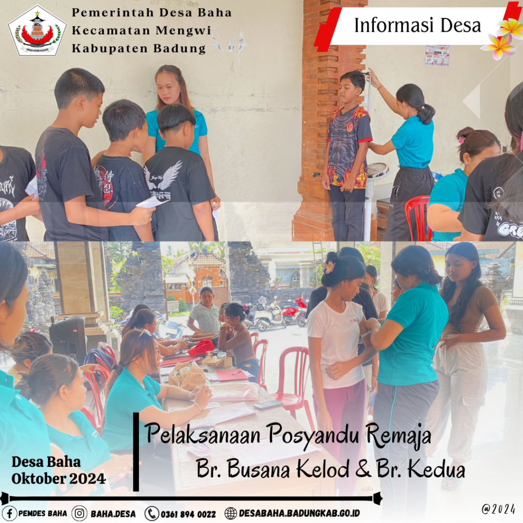 Pelaksanaan Posyandu Remaja di Desa Baha