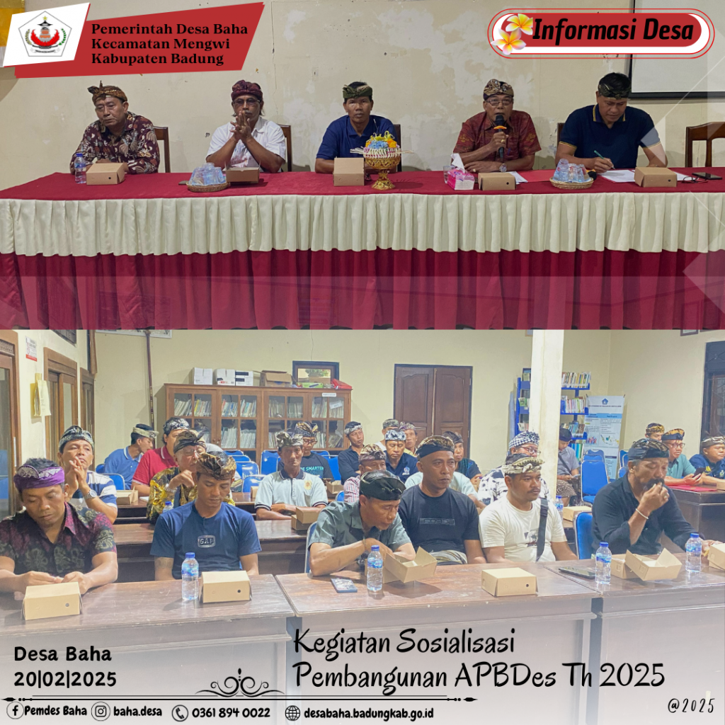 Kegiatan Sosialisasi Pembangunan APBDes Tahun 2025