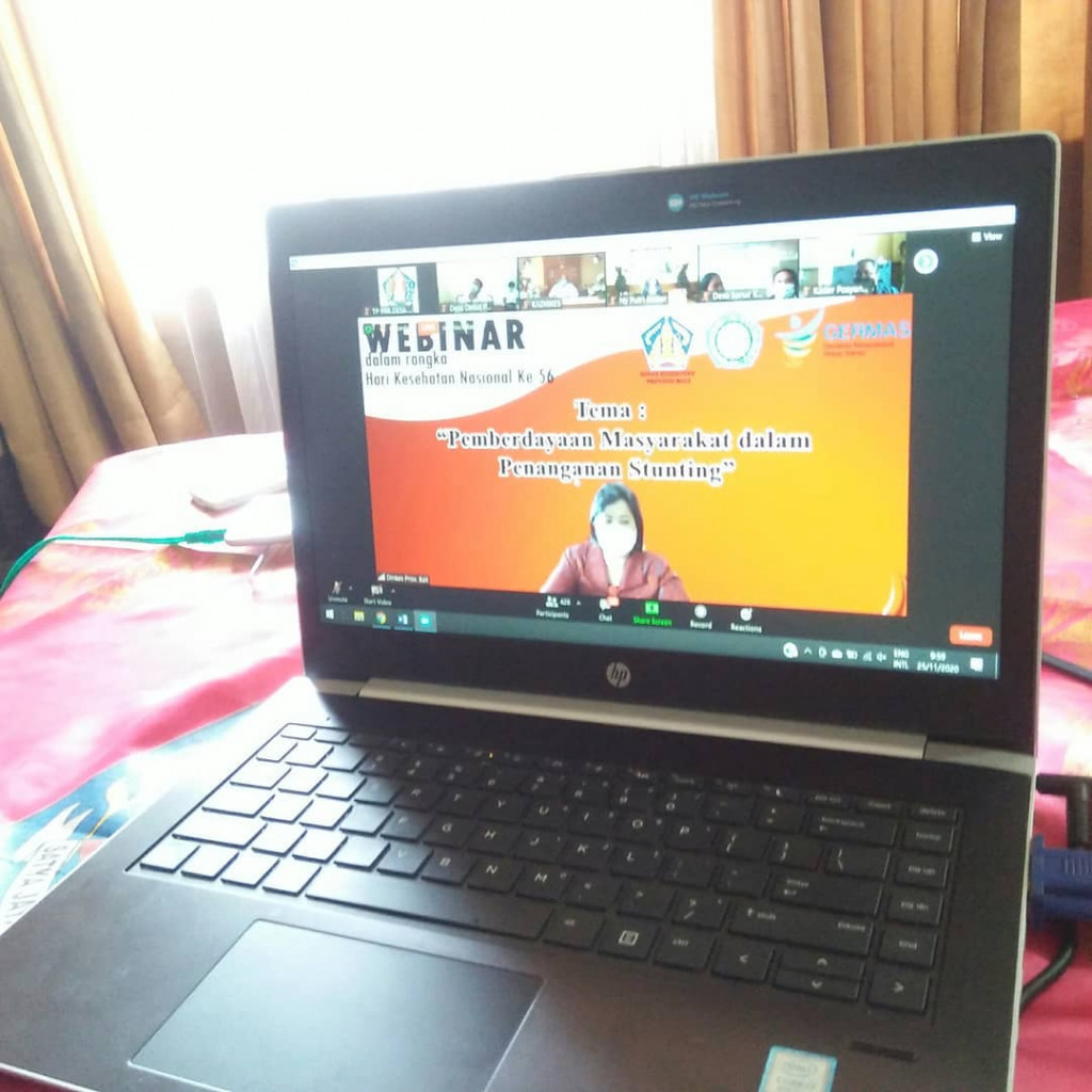 Webinar bersama dengan Dinas Kesehatan Provinsi Bali