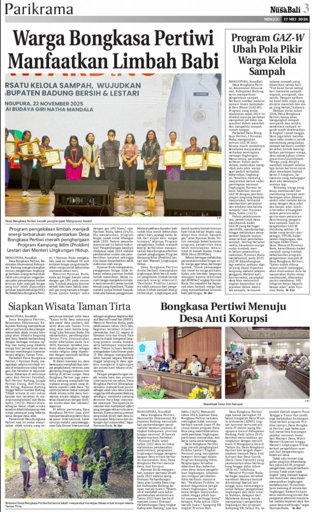 Bongkasa Pertiwi Dalam Media