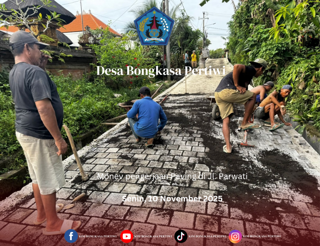 Monev pengerjaan Paving di Jl. Parwati
