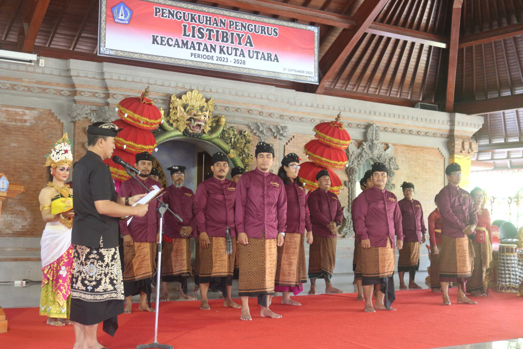 Kegiatan Pengukuhan Pengurus LISTIBIYA Kecamatan Kuta Utara bertempat di Desa Dalung