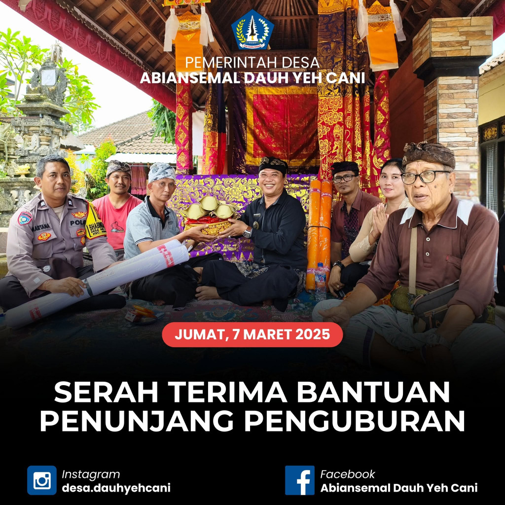 Wujudkan Konsep Pawongan, Pemdes Abiansemal Dauh Yeh Cani Salurkan Bantuan Penguburan di Banjar Batanbuah