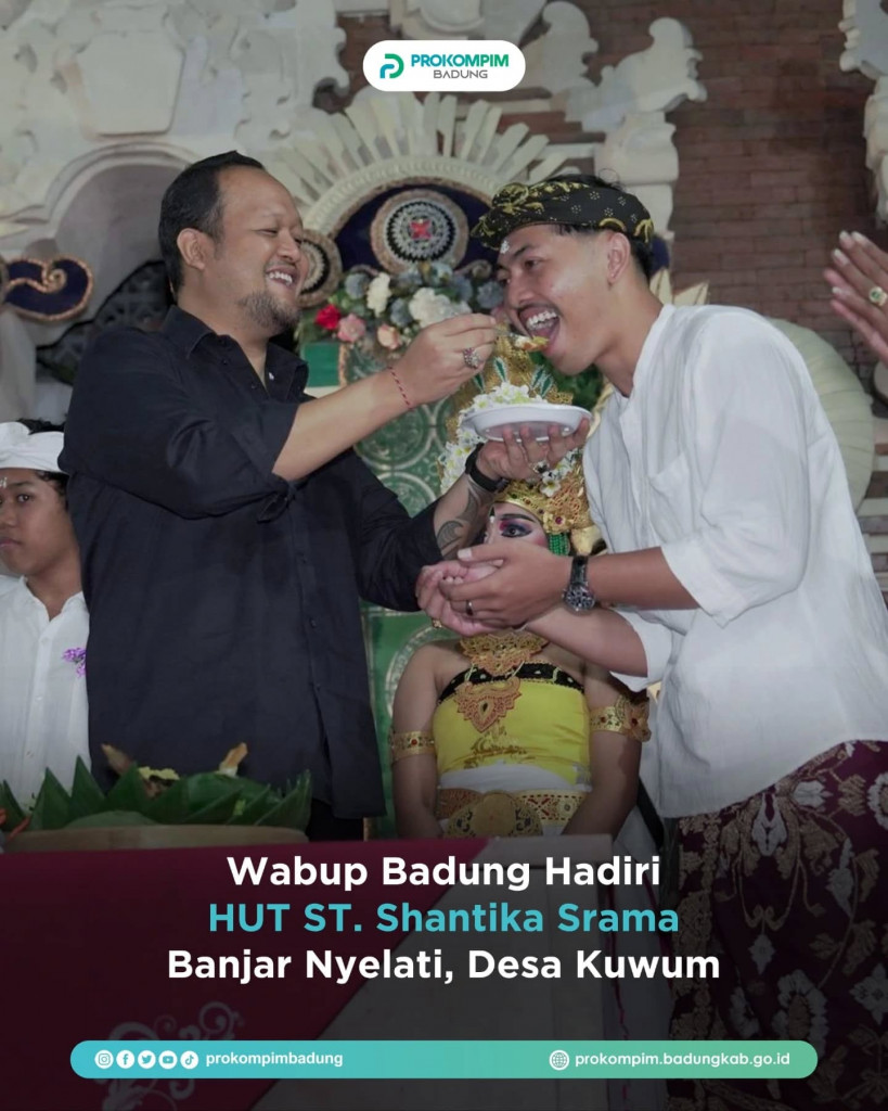Wabup Badung Hadiri HUT ST. Shantika Srama Banjar Nyelati, Desa Kuwum