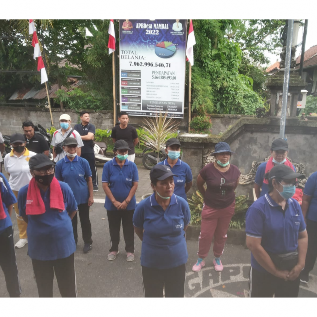 Jalan santai Lansia Desa Mambal, sekaligus peringati HUT RI ke 77