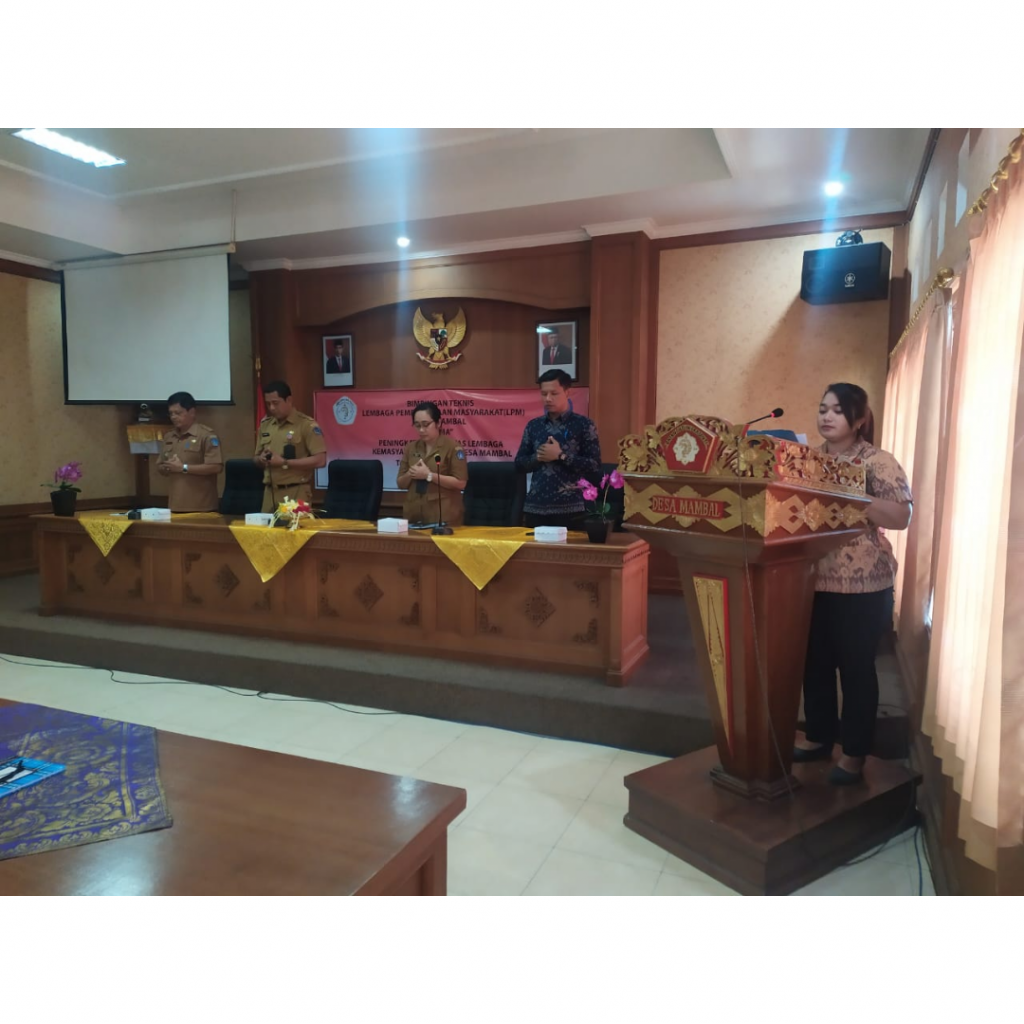 Pelaksanaan Bimbingan Teknis peningkatan kapasitas LPM Desa Mambal