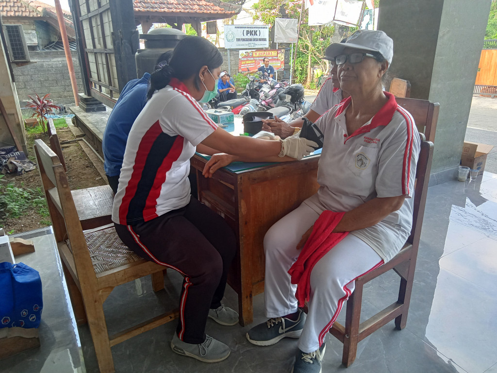 Karang Lansia Desa Mambal laksanakan kegiatan jalan sehat, cek kesehatan serta sosialisasi kesehatan