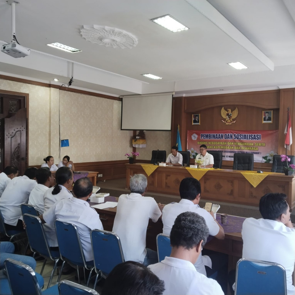 Pelaksanaan sosialisasi bidang kebudayaan, keagamaan serta kepemudaan dan olahraga
