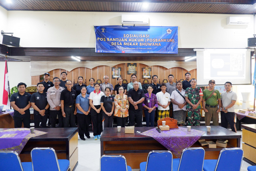Sosialisasi Pos Bantuan Hukum (Posbankum) Desa Mekar Bhuwana