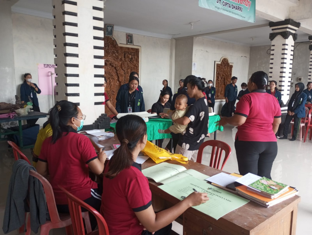 KEGIATAN POSYANDU BERSAMA MAHASISWA KKN DI BR. BATUR SARI, MENGWITANI