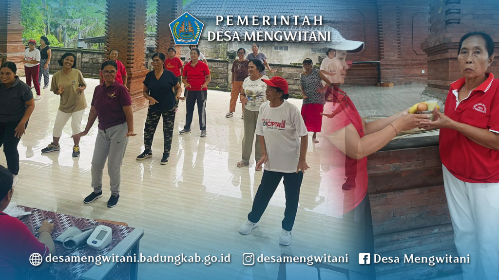 KEGIATAN SENAM LANSIA DAN PEMBERIAN PMT BR. KELOD KAUH BERINGKIT, MENGWITANI