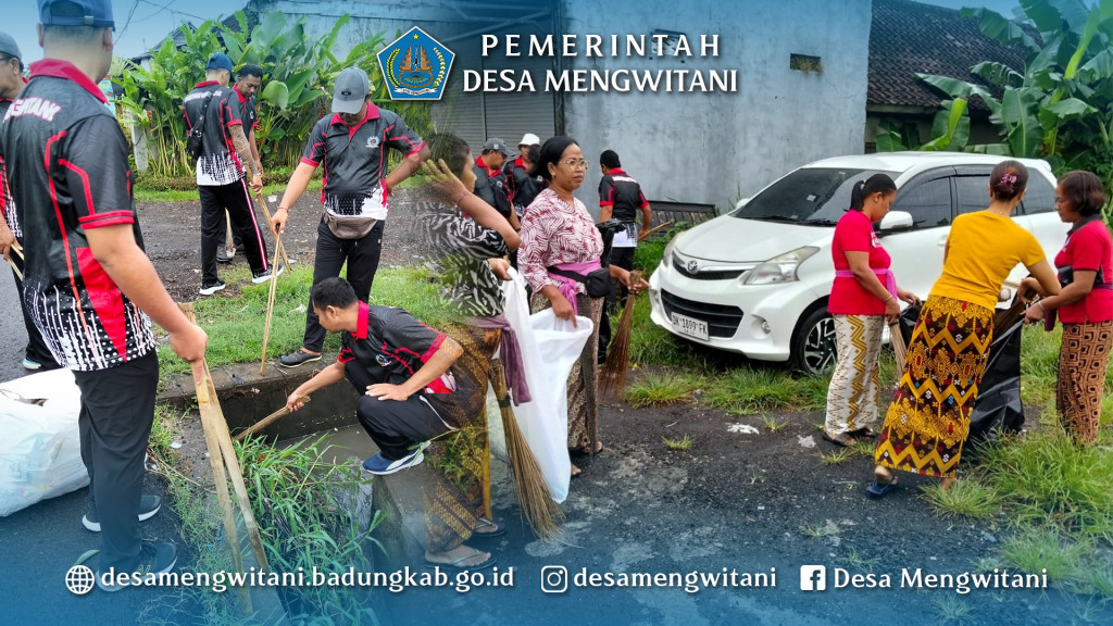 BULAN BAKTI GOTONG ROYONG LPM DESA MENGWITANI BERSAMA WARGA BR. DUKUH GONG, MENGWITANI