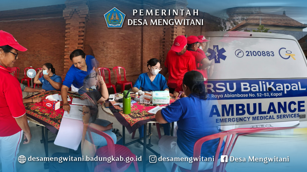 KEGIATAN PENGECEKAN KESEHATAN UNTUK LANSIA DARI "RS BALI KAPAL" DI BR. PANCA WARGA, MENGWITANI