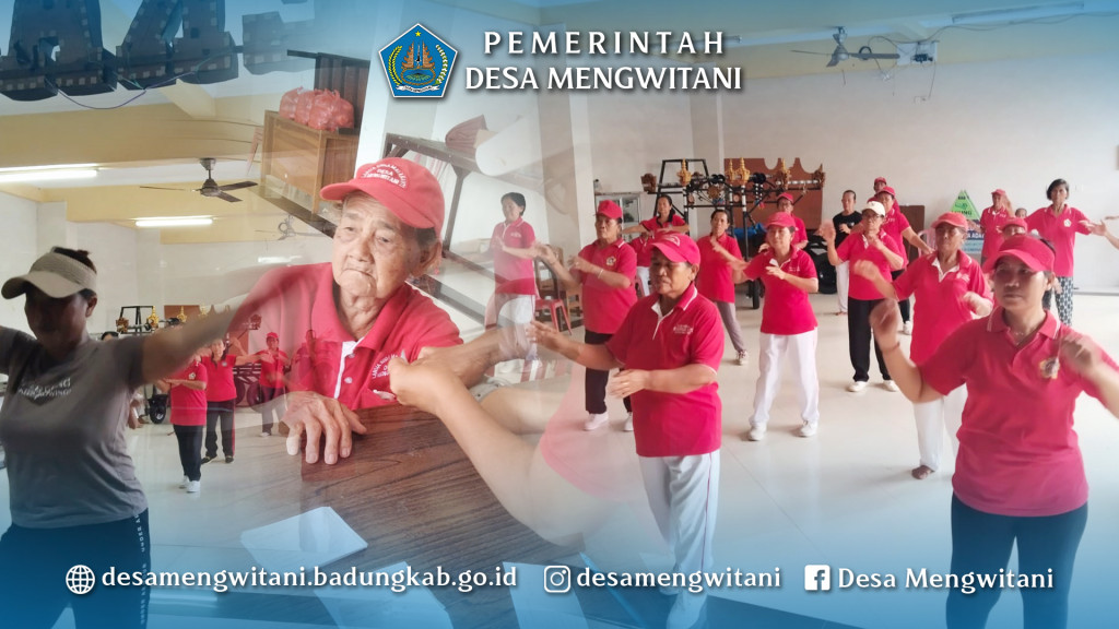KEGIATAN SENAM LANSIA DAN PEMBERIAN PMT BR. CULAG-CALIG, MENGWITANI