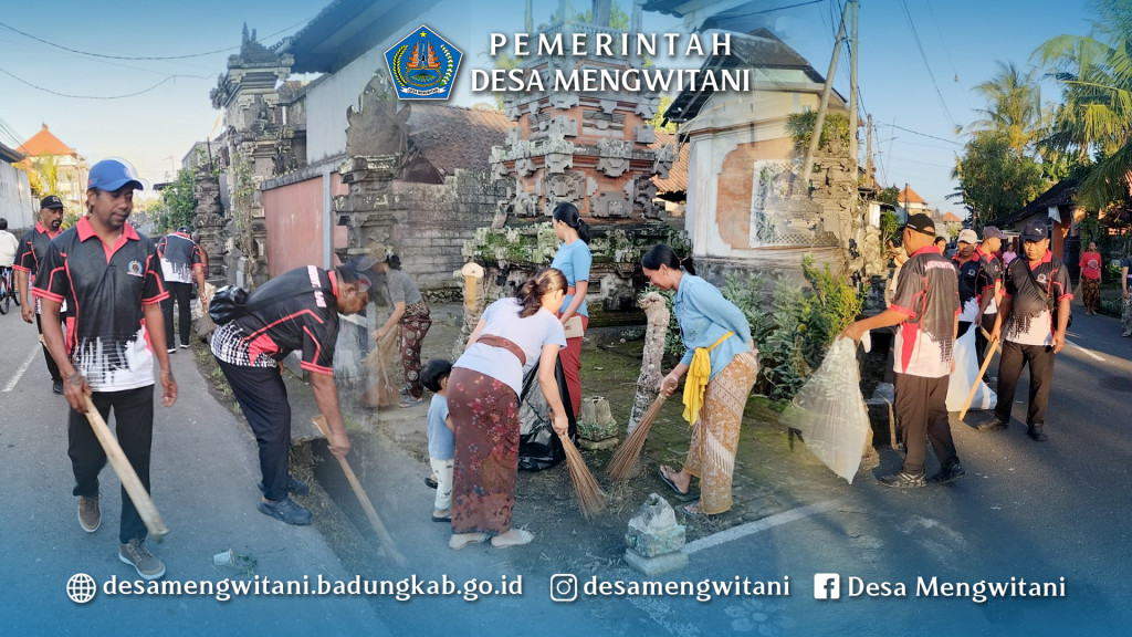 BULAN BAKTI GOTONG ROYONG LPM DESA MENGWITANI BERSAMA WARGA BR. CULAG CALIG, MENGWITANI