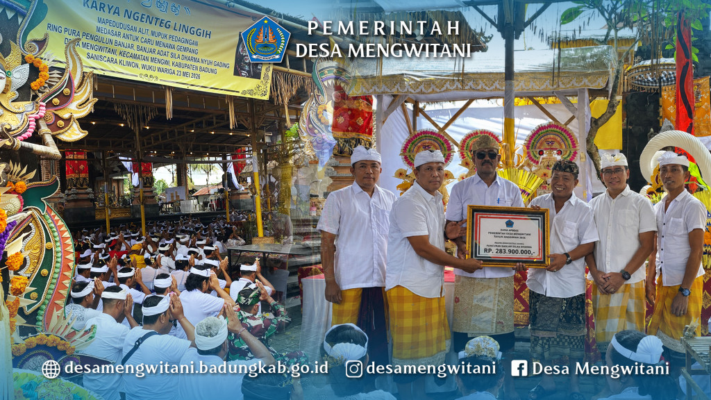 PERBEKEL MENGWITANI MENGHADIRI KARYA NGENTEG LINGGIH DI BR. SILA DHARMA, MENGWITANI