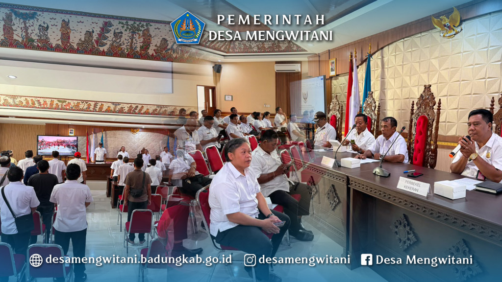 MUSDES KERJA SAMA DESA MENGWITANI - KEKERAN TENTANG PENGELOLAAN LAPANGAN & GOR PRATU RAI MADRA MENGWITANI