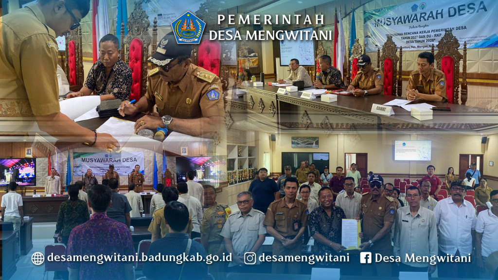 MUSYAWARAH DESA TERKAIT PENYUSUNAN RANCANGAN RENCANA KERJA PEMERINTAH DESA MENGWITANI TA 2027 & DU-RKP DESA 2028