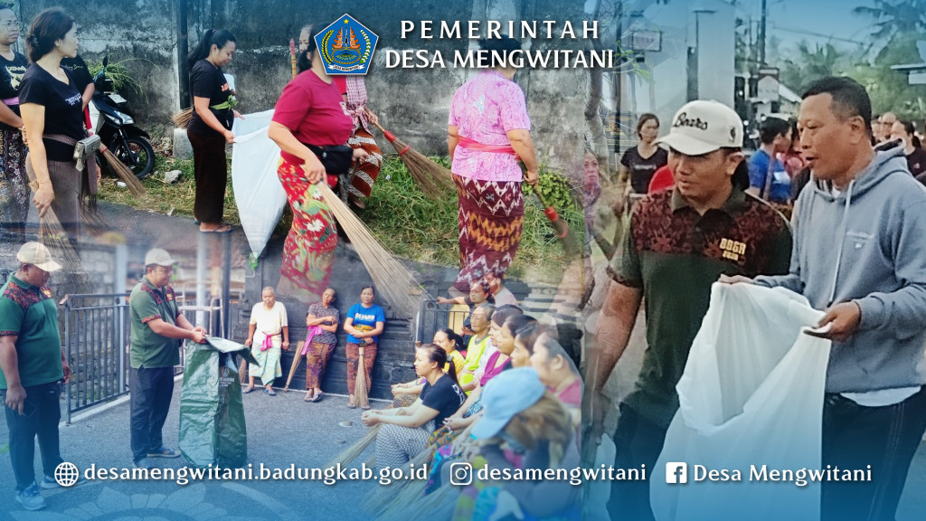 GOTONG ROYONG SEKALIGUS EDUKASI BAG KOMPOSTER LPM DESA MENGWITANI DI BR DUKUH GONG, MENGWITANI