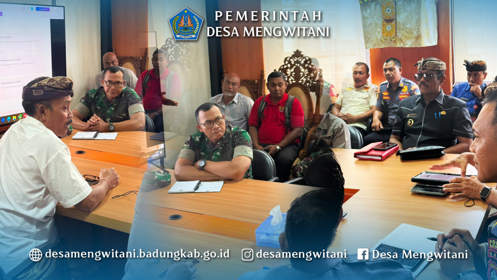 PERBEKEL MENGWITANI RAPAT TENTANG PARKIR LIAR DI WILAYAH MENGWITANI DI DISHUB BADUNG