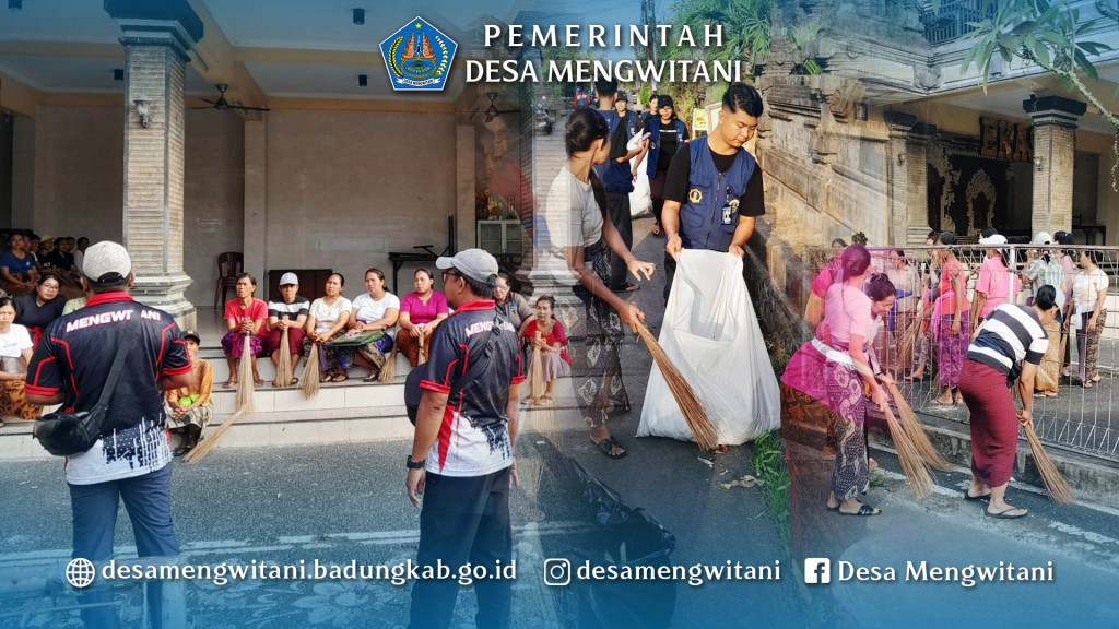 GOTONG ROYONG SEKALIGUS EDUKASI BAG KOMPOSTER LPM DESA MENGWITANI DI BR CULAG CALIG, MENGWITANI